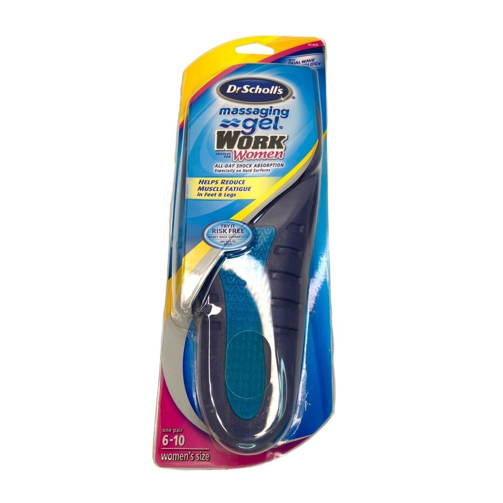 Dr Scholls Work Massaging Gel Advanced Shoe Insoles Women’s 6-10 All-day Shock